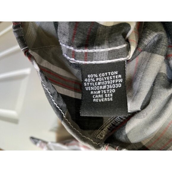 BKE Garrison Shirt Pearl Snap Long Sleeve Plaid Relaxed Fit Western Men's Medium - Picture 7 of 7